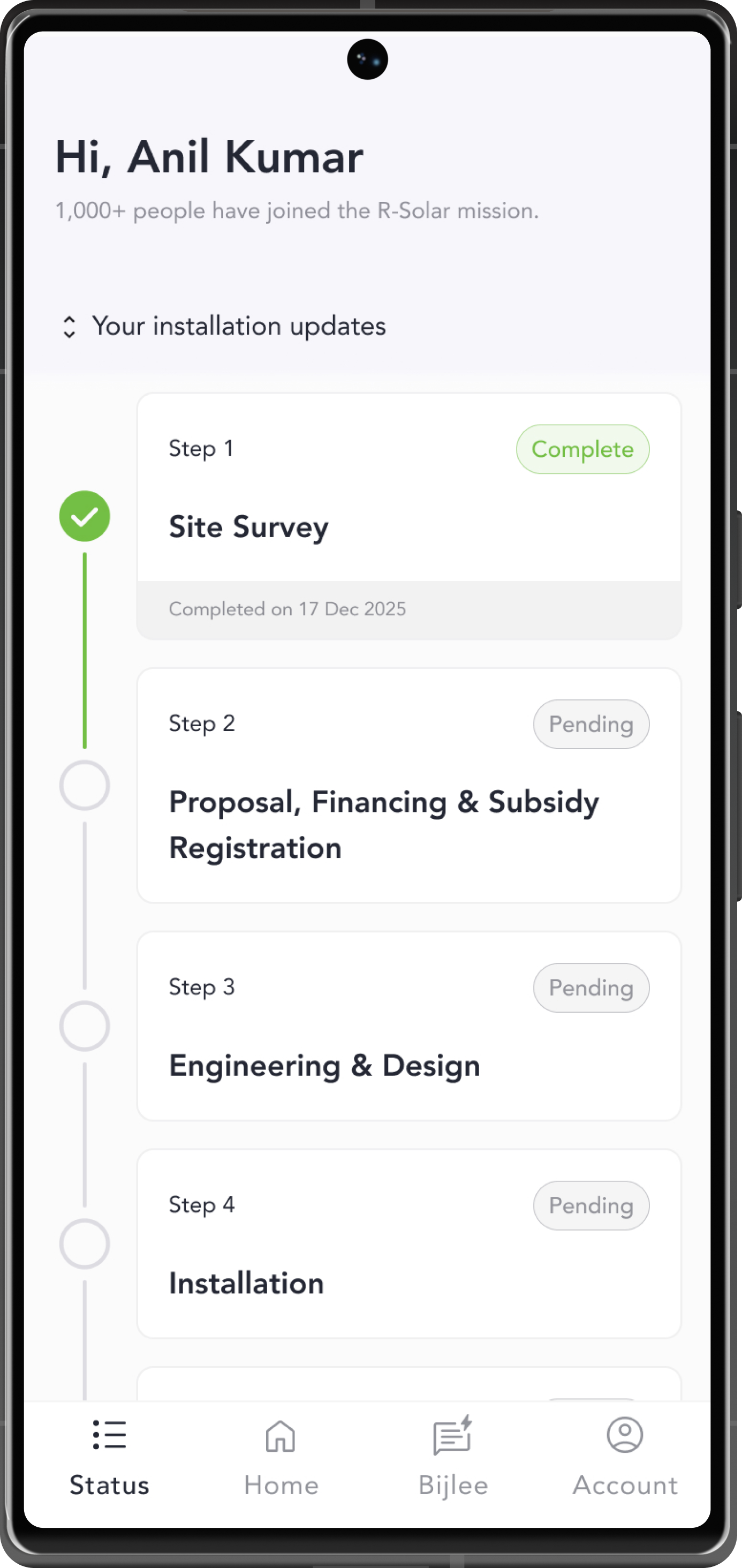 Installation Tracking Mobile App